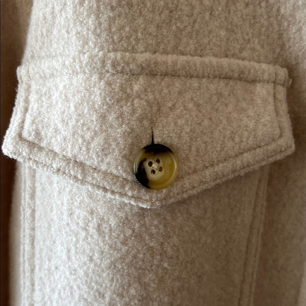 Aritzia Cream Bouclé Wool shacket - Picture 3 of 4